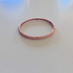 Pandora Matte Brilliance Bangle Bracelet, Rose